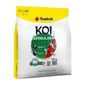 Tropical Spırulına Pellet Koi Balıkları için Spırulına Katkılı Pellet Small 5 lt 1.5 kg Balık Yemi