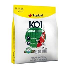 Tropical Spırulına Pellet Koi Balıkları için Spırulına Katkılı Pellet Small 5 lt 1.5 kg Balık Yemi
