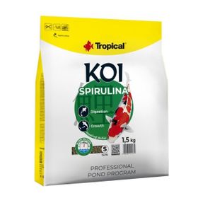 Tropical Spırulına Pellet Koi Balıkları için Spırulına Katkılı Pellet Small 5 lt 1.5 kg Balık Yemi