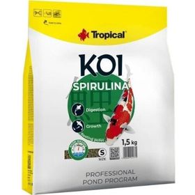 Tropical Spırulına Pellet Koi Balıkları için Spırulına Katkılı Pellet Small 5 lt 1.5 kg Balık Yemi