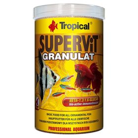 Tropical Süpervit Granulat Tropikal Balıklar için Granül 1 lt 550 gr Balık Yemi
