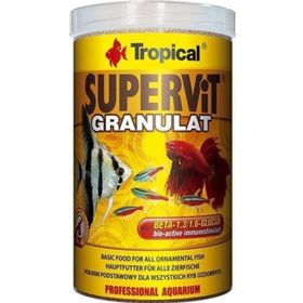 Tropical Süpervit Granulat Tropikal Balıklar için Granül 1 lt 550 gr Balık Yemi