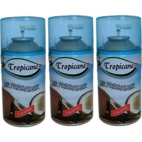 Tropicana 260 ml Air Freshener Bahar Oda Kokusu Coconut Hindistan Ceviz Otomatik Spreyi (3 adet)