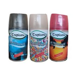 Tropicana Air Freshener Anti Tobacco 260 ml + Bubble Gum 260 ml + Tropikal 260 ml Otomatik Makine Yedek Parfüm Spreyi Oda Kokusu