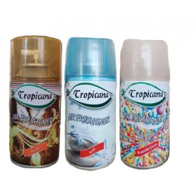 Tropicana Air Freshener Musk Misk 260 ml + Soft Hafif 260 ml + Bubble Gum Koku 260 ml Parfüm Sprey Oda Kokusu