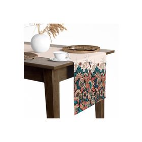 Tropik Home 40x145 cm Dijital Baskılı Gispy Desen Renkli Baskılı Masa ve Sunum Runner