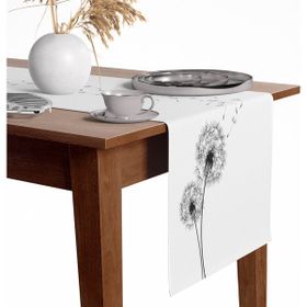 Tropik Home 40x145 cm Dijital Baskılı Karahindiba Desen Renkli Baskılı Masa ve Sunum Runner