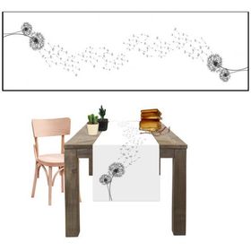Tropik Home 40x145 cm Dijital Baskılı Karahindiba Desen Renkli Baskılı Masa ve Sunum Runner
