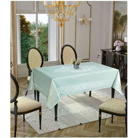 Tropik Home 9956-9 Turkuaz Gold Etamin Masa Örtüsü
