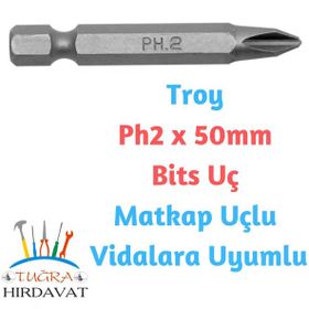 Troy Ph2x50 mm Bits Yıldız Tornavida Uç