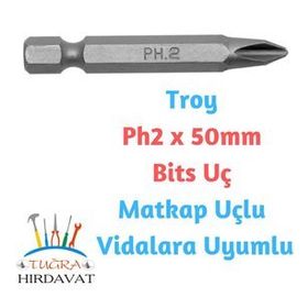 Troy Ph2x50 mm Bits Yıldız Tornavida Uç