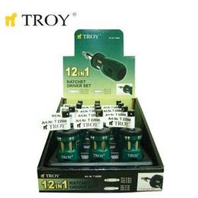 Troy T22006 Bits Uçlu Cırcırlı Topaç Tornavida Seti
