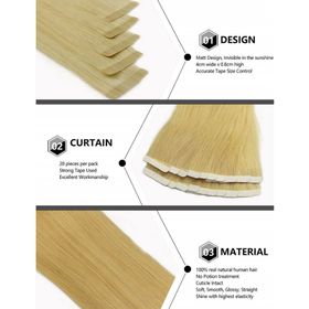 True Tape Performance Plus Hair Extension Tape 4x0.8 cm 96 Adet Bant Kaynak Bandı