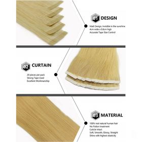 True Tape Super Hair Extension Tape Bant 4x0.8 cm 96 Adet Kaynak Bandı