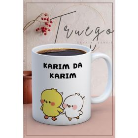 Truego Baskılı Kupa Bardak Seramik Mug Karım da Karım Kupa