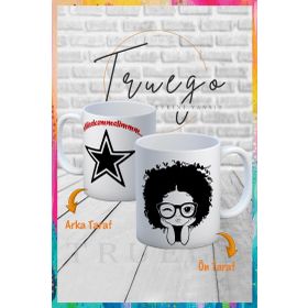 Truego Baskılı Seramik Mug Bonus ve Yıldız Kupa