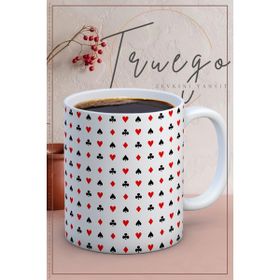 Truego Baskılı Seramik Mug Karo Desen Kupa