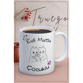 Truego Evli, Mutlu Çocuklu.. Baskılı Kupa