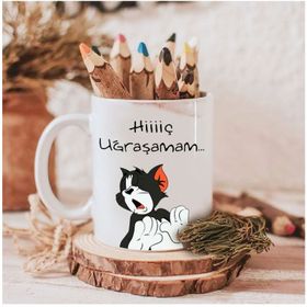 Truego Hiiç Uğraşamam... Baskılı Porselen Kupa