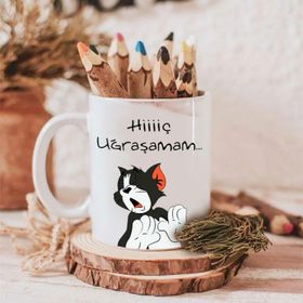 Truego Hiiç Uğraşamam... Baskılı Porselen Kupa