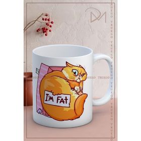Truego I'm Fat Baskılı Porselen Kupa