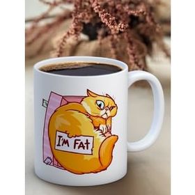 Truego I'm Fat Baskılı Porselen Kupa