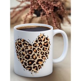 Truego Seramik Mug Leopar Kalp Kupa
