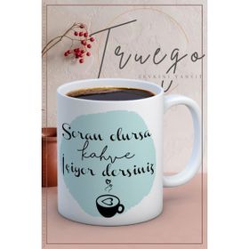 Truego Seramik Mug Soran Olursa Kupa