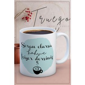 Truego Seramik Mug Soran Olursa Kupa