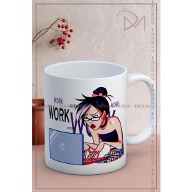Truego Work Work Baskılı Kupa