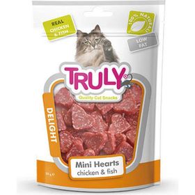 Truly Tavuk Balık Kalp Şekilli 50 gr Yumuşak Kedi Ödülü