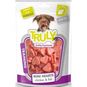 Truly Training Tavuklu ve Balıklı Kalp Şeklinde Yumuşak 90 gr Yavru Köpek Ödül Maması