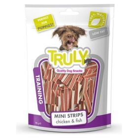 Truly Training Tavuklu ve Balıklı Mini Şerit Yumuşak 90 gr Yavru Köpek Ödül Maması
