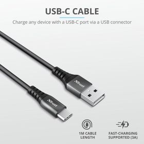 Trust 23571 Keyla Güçlü USB to USB-C Kablo