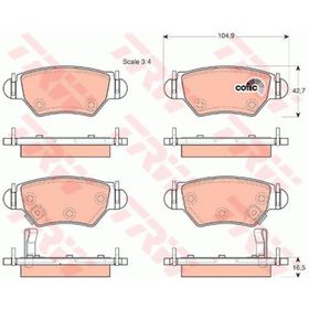 TRW Astra F 98/00 Astra G 98/05 Zafira 98-05 Arka Balata