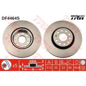 Trw DF1625 Opel Astra F Ön Fren Diski