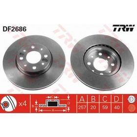 Trw DF2686 Fiat Albea Ön Fren Diski