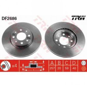 Trw DF2686 Fiat Albea Ön Fren Diski