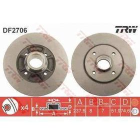 TRW DF2706 Ayna Arka Fren Diski