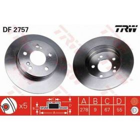 TRW DF2757 Arka Fren Diski
