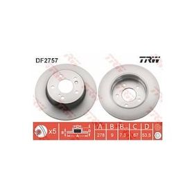 TRW DF2757 Arka Fren Diski