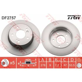 TRW DF2757 Arka Fren Diski