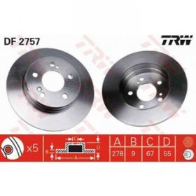 TRW DF2757 Arka Fren Diski