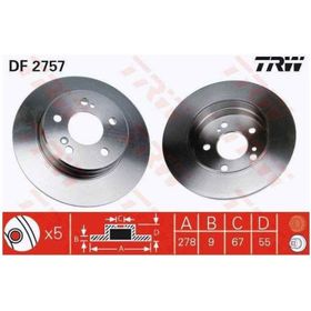 TRW DF2757 Arka Fren Diski