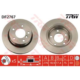 TRW DF2767 BMW Arka Fren Diski
