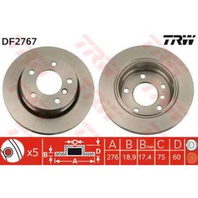 TRW DF2767 BMW Arka Fren Diski