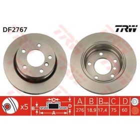 TRW DF2767 BMW Arka Fren Diski