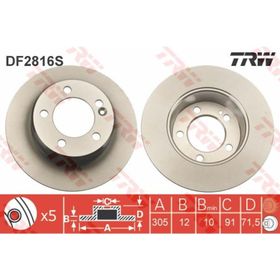 TRW DF2816S Arka Fren Diski