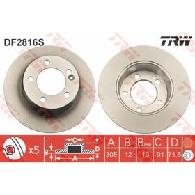 TRW DF2816S Arka Fren Diski