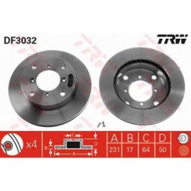 TRW DF3032 Havalı Ön Fren Aynası
